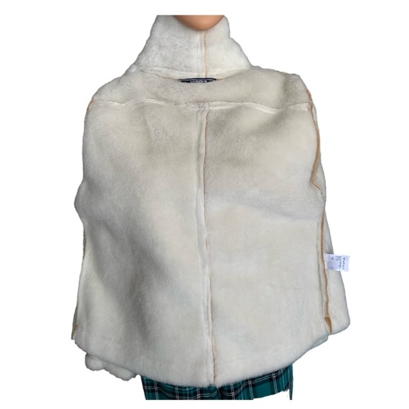 LANDSEND Womens Petite Faux Sheepskin Shearling Warm Winter Fleece Moto Jacket - Picture 7 of 11